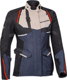IXON Eddas Damen-Motorradjacke aus Textil, Farbe Grege, Marineblau/Schwarz