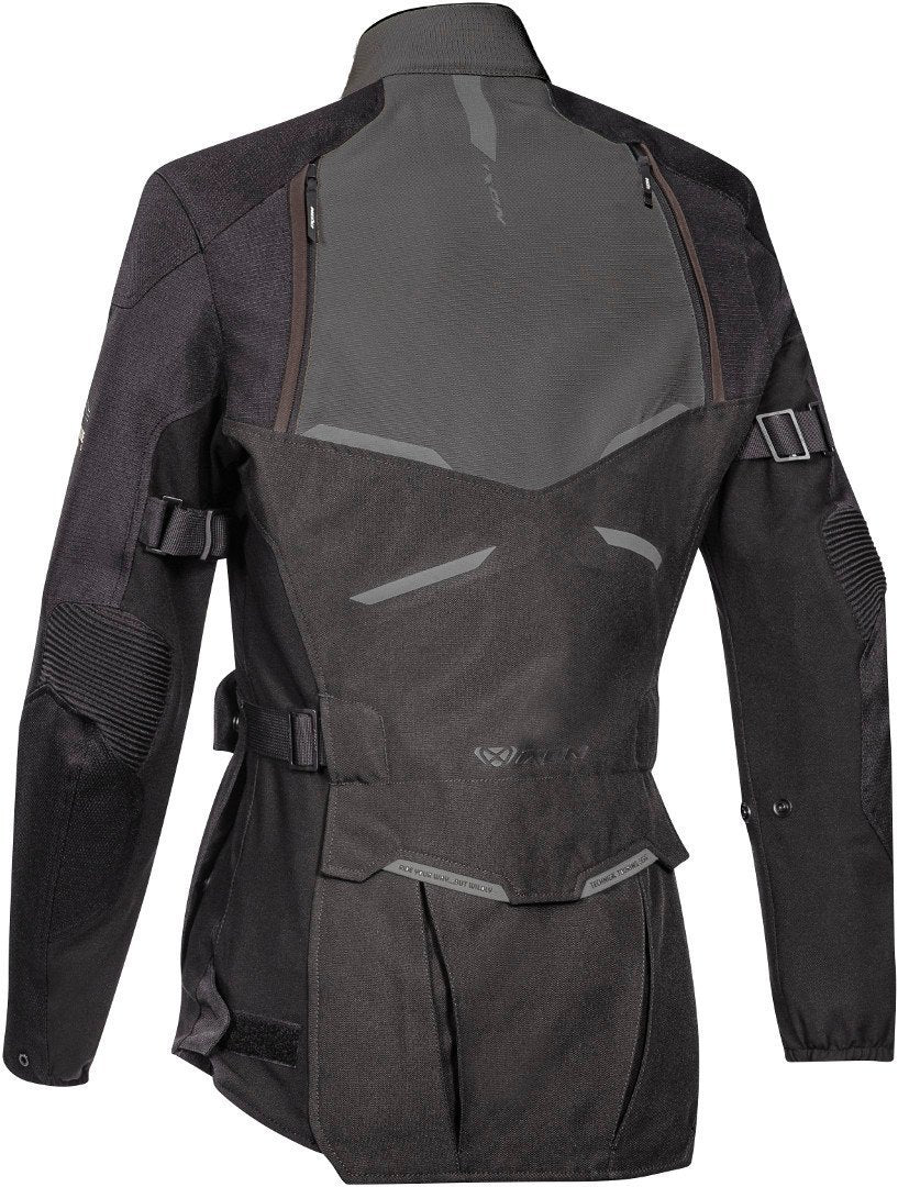 IXON Eddas Mujer Textile Aventura Moto Chaqueta Negro Antracita