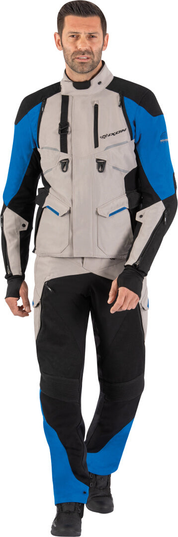 IXON EDDAS PT HOMBRE MOTO PANTALONES TEXTIL GRIS NEGRO AZUL - PANTALON