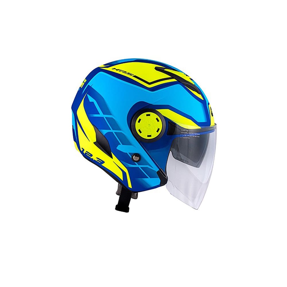 GIVI CASCO JET 12.3 STRATOS.D SOLID AZUL AMARILLO