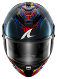 SHARK SPARTAN GT PRO CARBON SPEED-VIB Carbon Blau Rot Motorradhelm