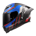 LS2 FF807 DRAGON TRAX CASCO DE MOTO AZUL ROJO