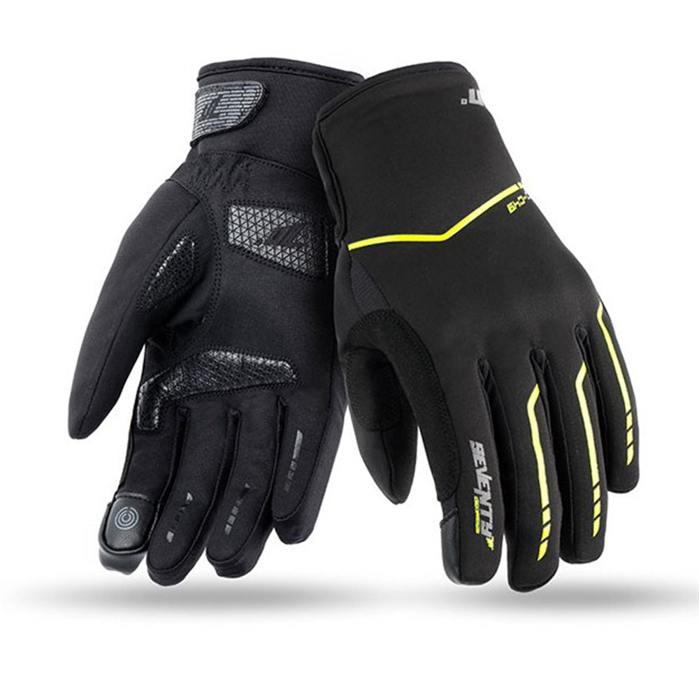 SEVENNTY SD-C49 Invierno Urban Hombre Guante Negro Amarillo
