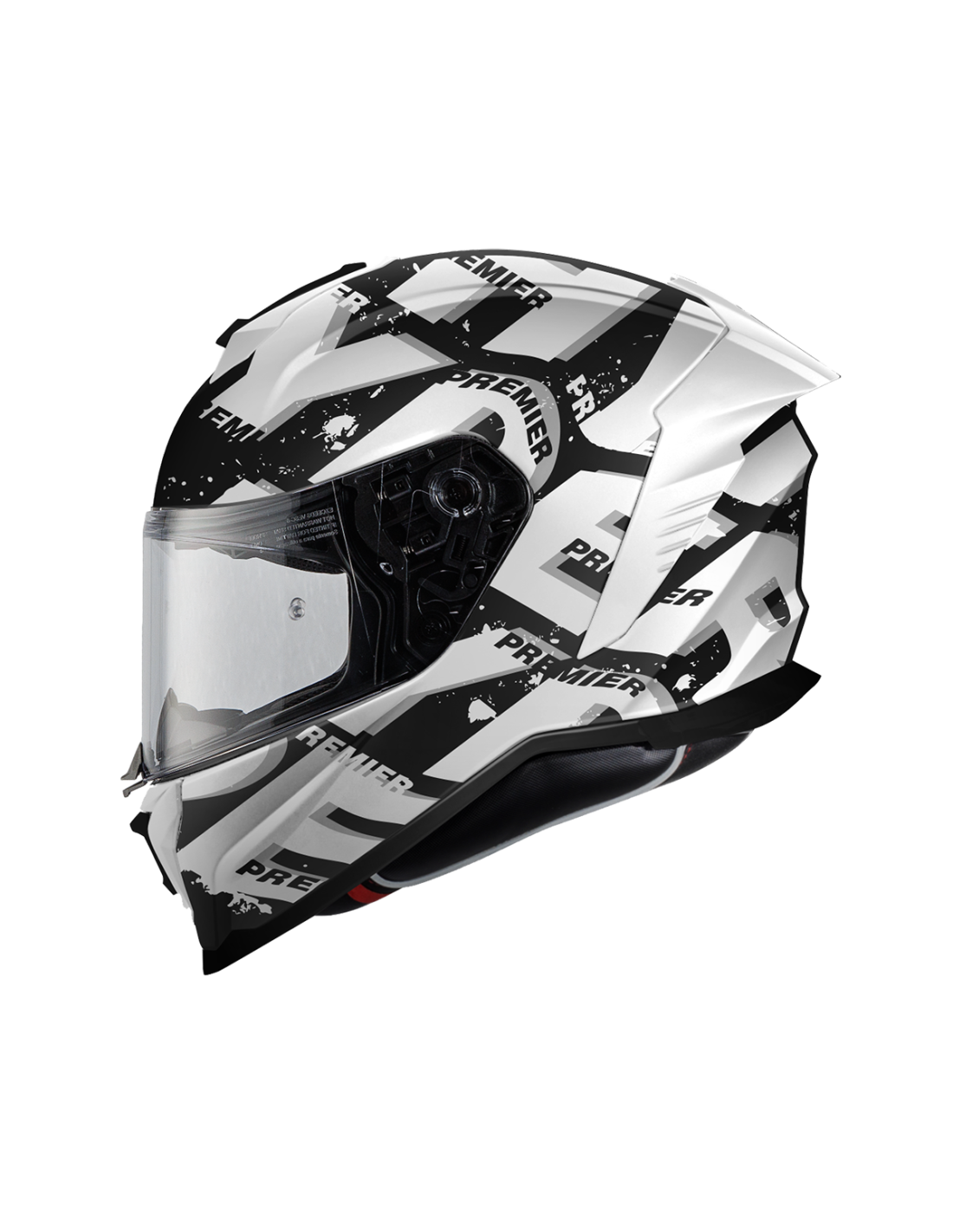 PREMIER 26 HYPER SR8BM Integralhelm Schwarz Weiß