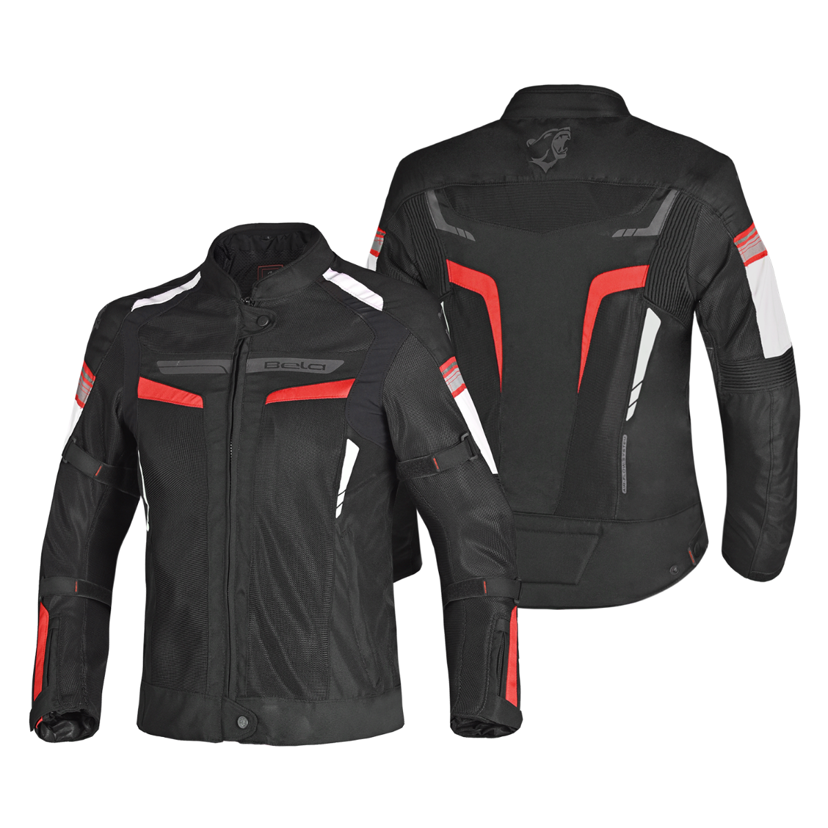 BELA SPRINTER CHAQUETA DE MOTO TEXTIL NINOS NEGRO ROJO