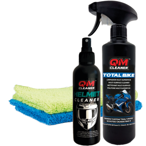 QM CLEANER KIT LIMPIADOR MOTO Y CASCO Y TOTAL BIKE
