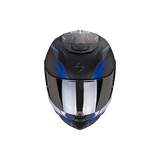 SCORPION - EXO 391 HAUT Noir mat-Argent-Bleu 
