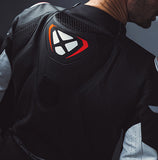 IXON VORTEX 3 Hombre Chaqueta De Cuero Motociclista De Carreras Negro Blanco