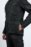 IXON MIDGARD Wasserdichte Motorrad-Abenteuer-Textiljacke Schwarz