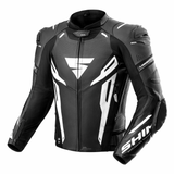 SHIMA MISSION ST Herren-Motorradjacke Schwarz Weiß