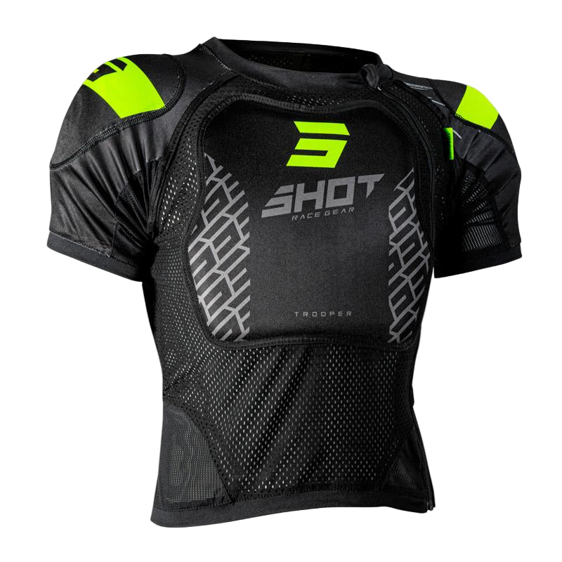 SHOT GILET TROOPER Chest Protector Negro/Amarillo Fluorescente
