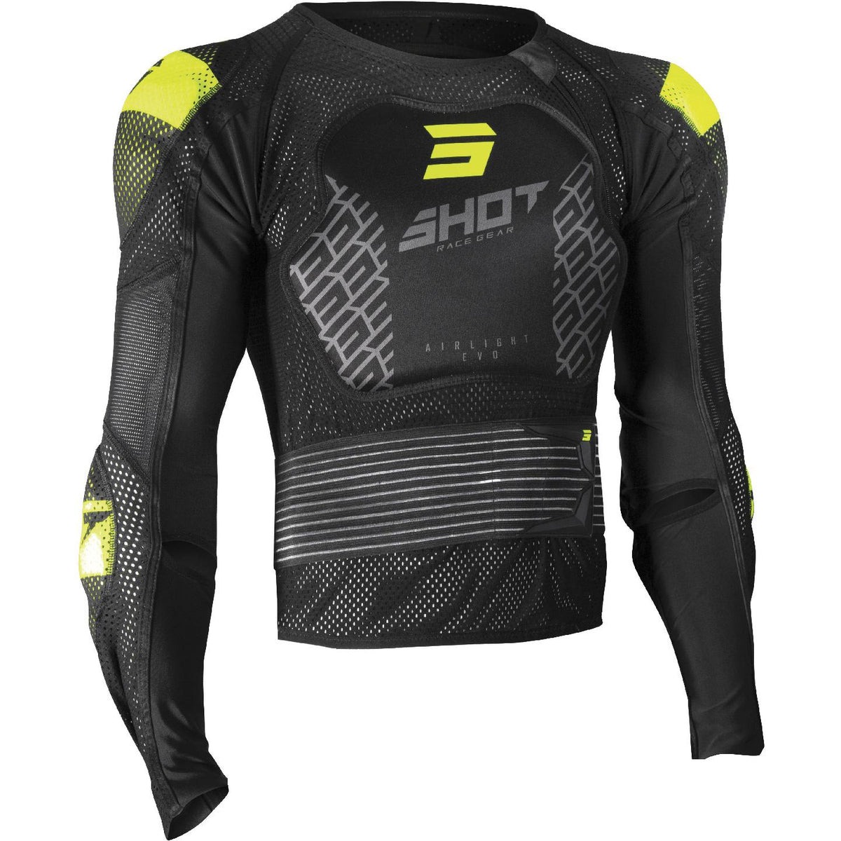 SHOT AIRLIGHT 2.0 Schutzweste Schwarz/Fluoreszierend