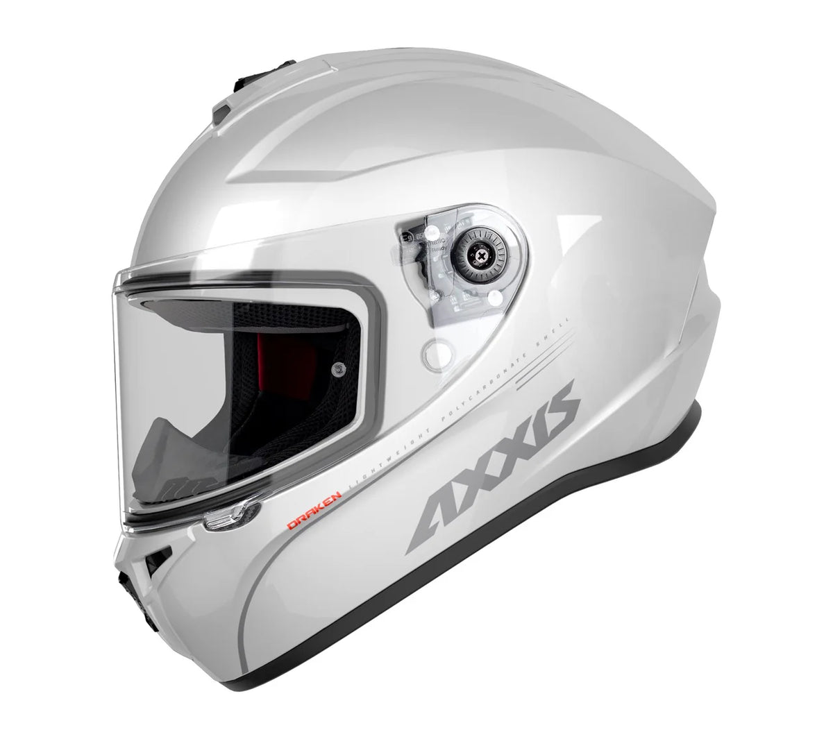 AXXIS FF112D DRAKEN S SOLID V.2 A10 CASCO DE MOTO BLANCO PERLA BRILLO