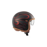 PREMIER CASCO VINT PL.ED.CARB FR RED CHROM BM Casco Abierto Motocicleta