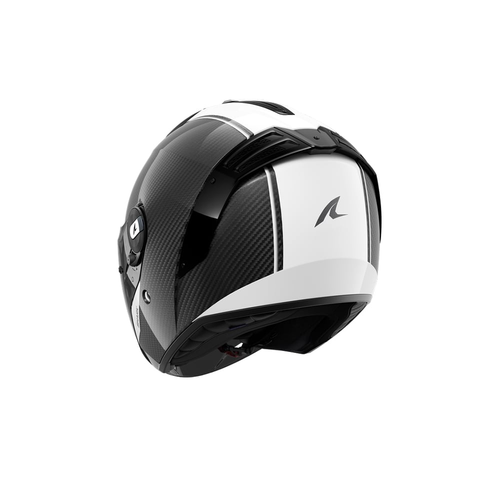 SHARK RS Jet Piel Carbono Blanco Negro Casco