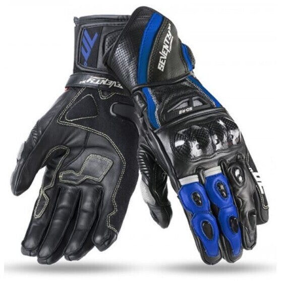 SEVENTY DEGREES SD-R2K GUANTE DE MOTO VERANO RACING NINOS NEGRO AZUL