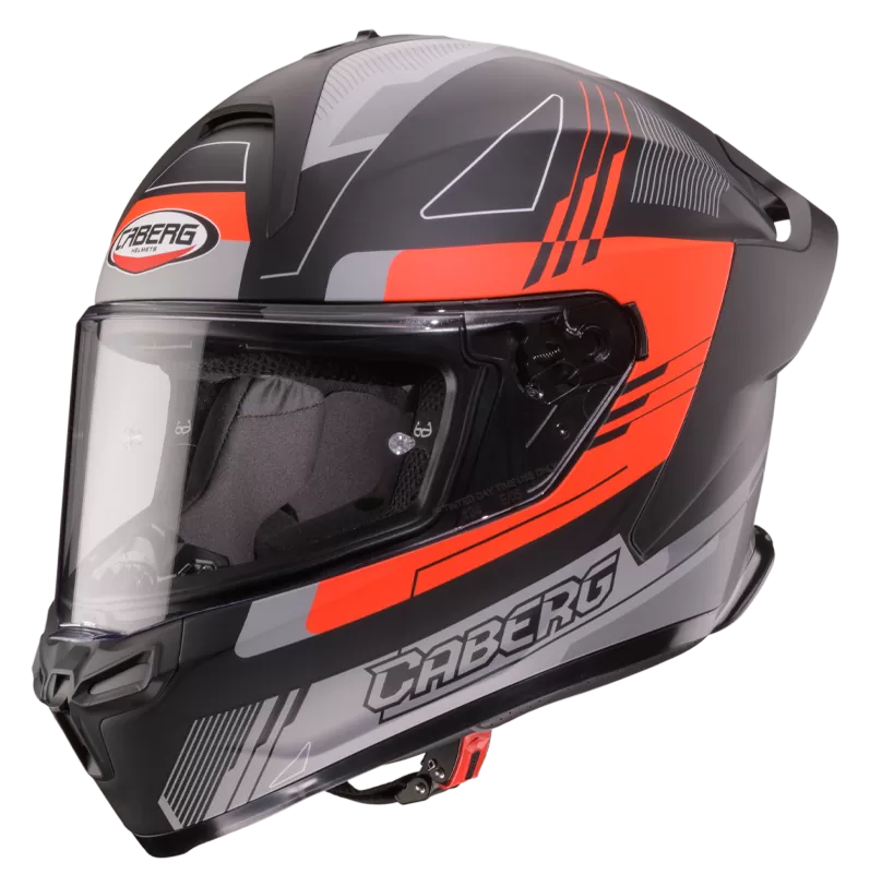 CABERG ROXTER COLT CASCO INTEGRAL MATT BLACK/RED FLUO/GREY