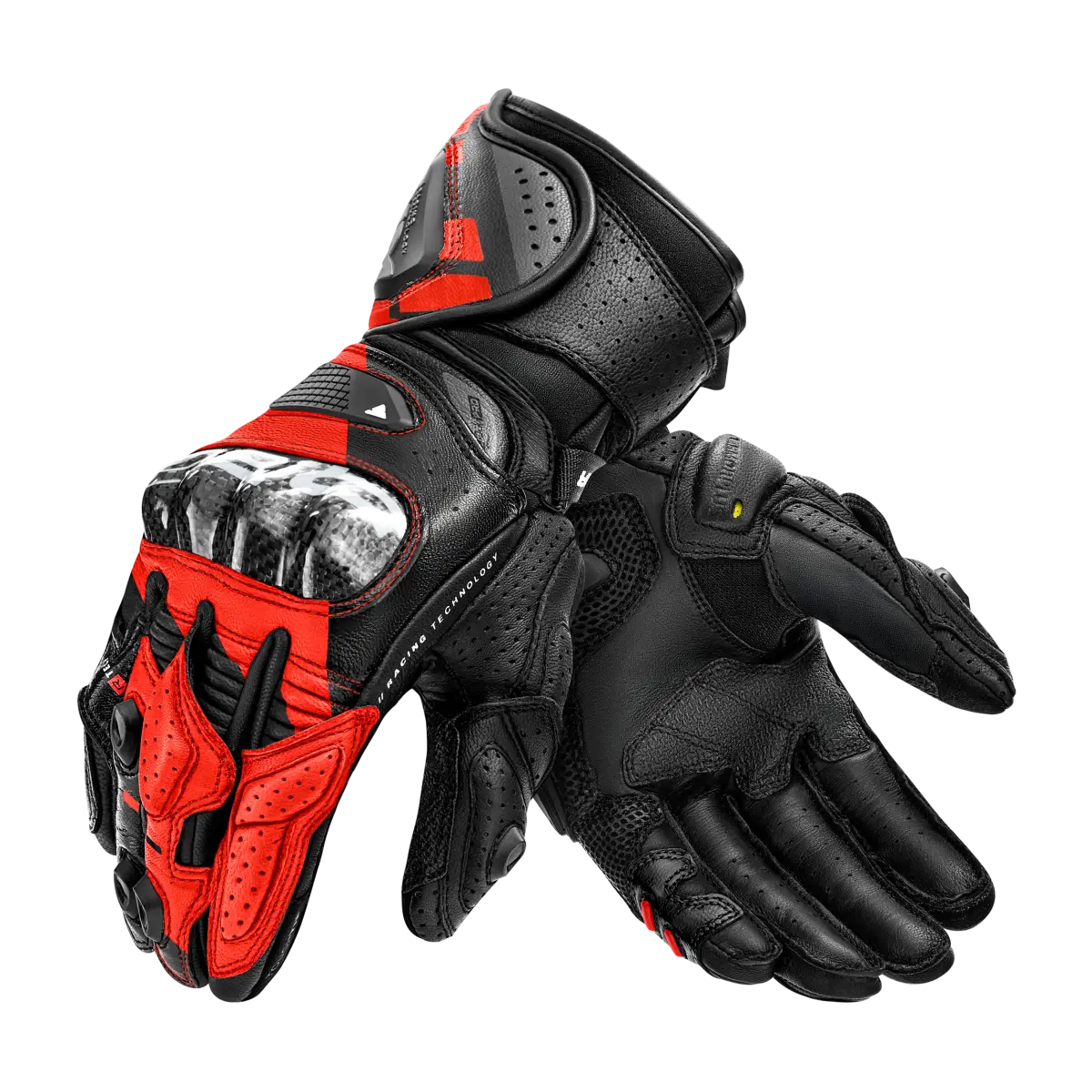 SHIMA RS-3 GUANTES DE MOTO HOMBRE NEGRO ROJO FLUOR