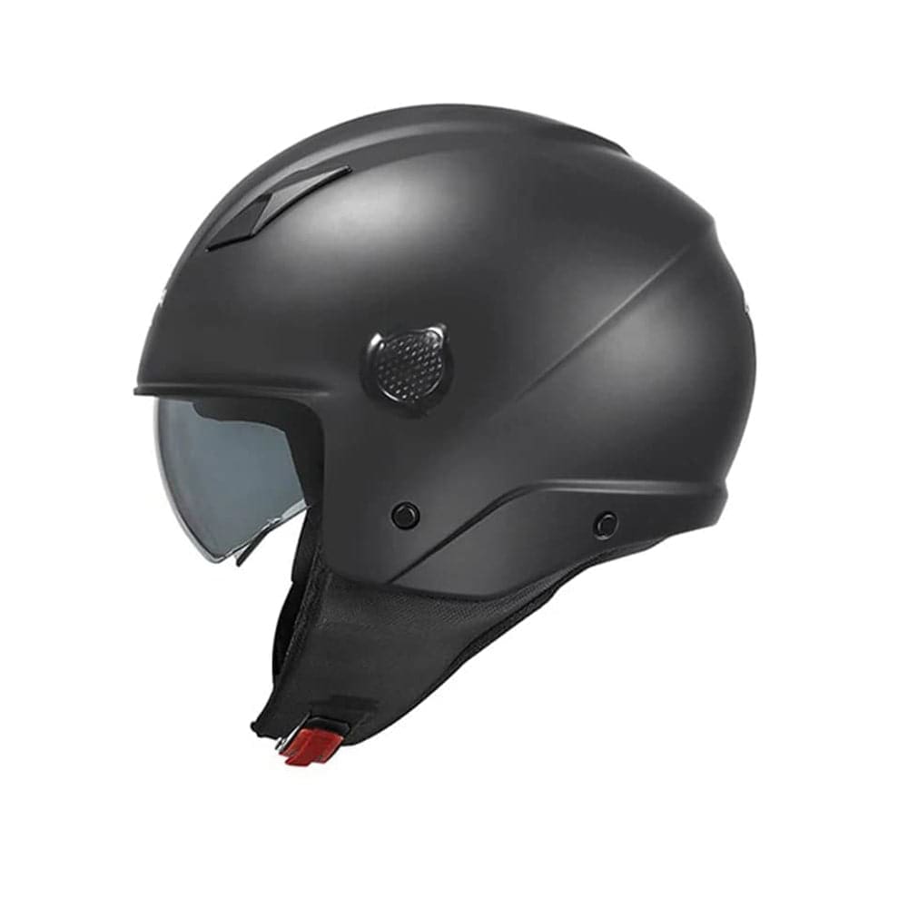 KAPPA KV58B Moto Cara Abierta Casco Negro Mate