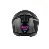 GIVI X.21 Mod modular para motocicleta Casco integral negro morado plateado