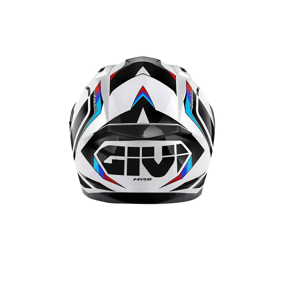 GIVI 50.8 MACH1 Moto Integral Deportivo Casco Blanco Negro Rojo