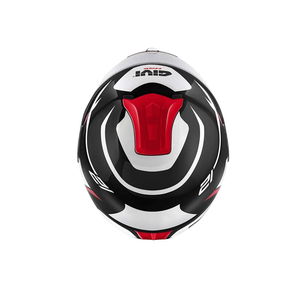 GIVI X.21 Motocicleta Voltear Hacia Arriba Casco Rojo Blanco Negro