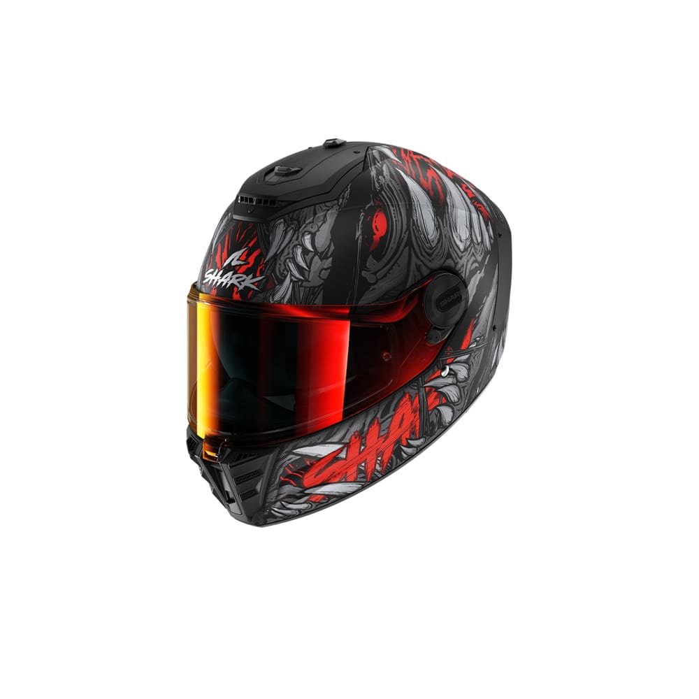 SHARK SPARTAN RS SHAYTAN Integral Casco Negro Mate Rojo Antracita