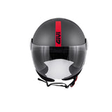 CASCO GIVI DJET 107/MINI-J.D/CONCEPTO GRIS-MT/GRIS/ROJO