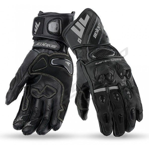 SEVENTY DEGREES SD-R12 VERANO GUANTE DE MOTO RACING HOMBRE NEGRO BLANCO