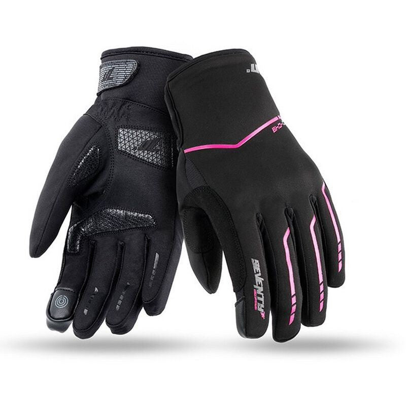 SEVENTY DEGREES SD-C51 INVIERNO GUANTE DE MOTO URBAN MUJER NEGRO ROSA