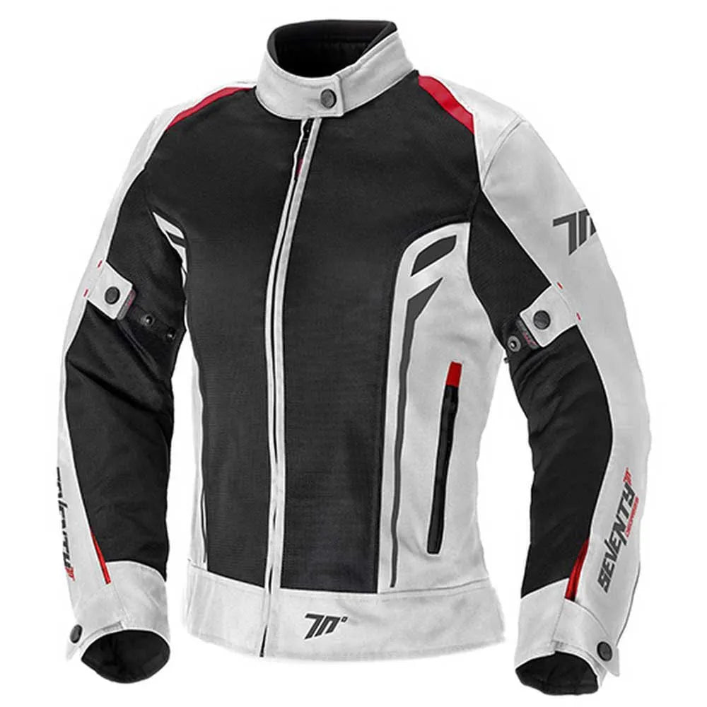 SEVENTY DEGREES SD-JT36 CHAQUETA DE MOTO VERANO TOURING MUJER ICE ROJO