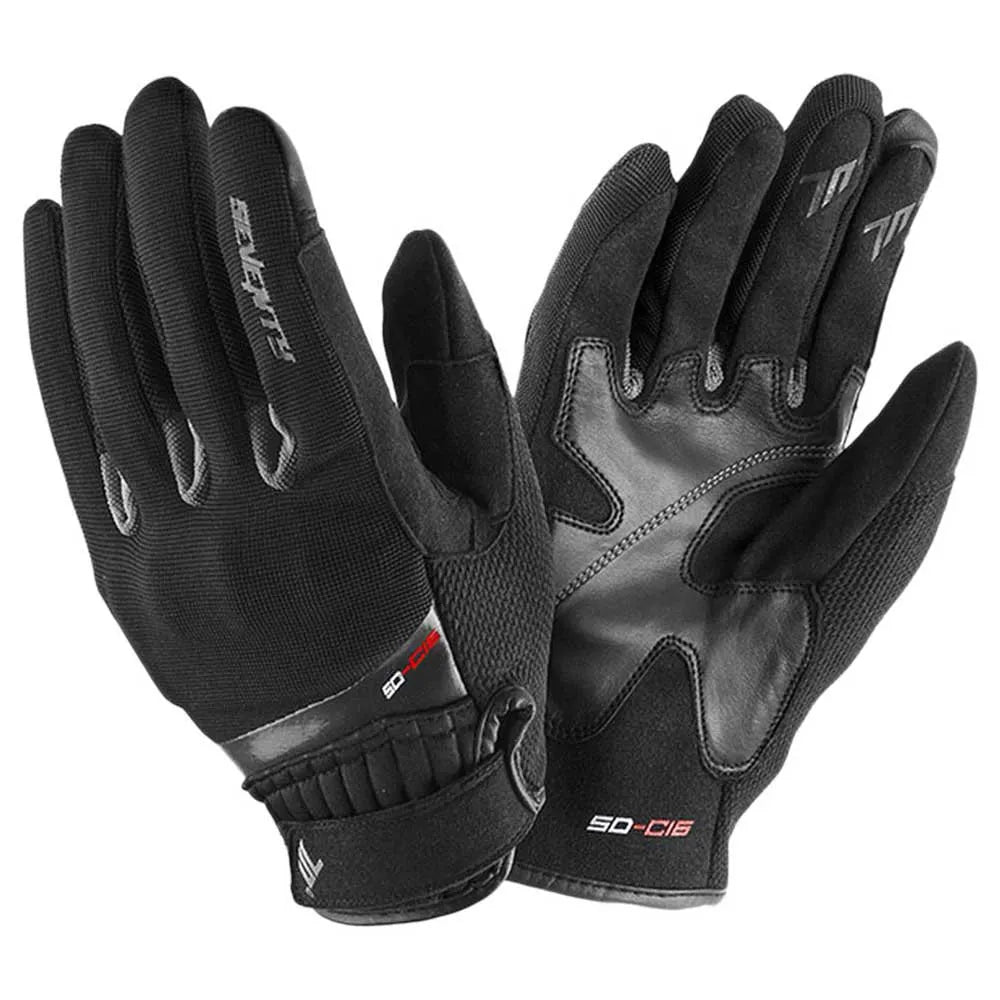 SEVENTY DEGREES SD-C16 GUANTE DE MOTO VERANO URBAN HOMBRE NEGRO GRIS