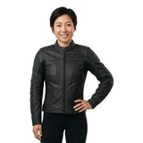SEVENTY DEGREES SD-JL3 INVIERNO CHAQUETA DE MOTO CUSTOM PIEL MUJER NEGRO
