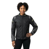 SEVENTY DEGREES SD-JR71 INVIERNO CHAQUETA DE MOTO RACING MUJER NEGRO AMARILLO FLUOR