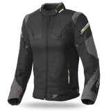 SEVENTY DEGREES SD-JR71 INVIERNO CHAQUETA DE MOTO RACING MUJER NEGRO AMARILLO FLUOR