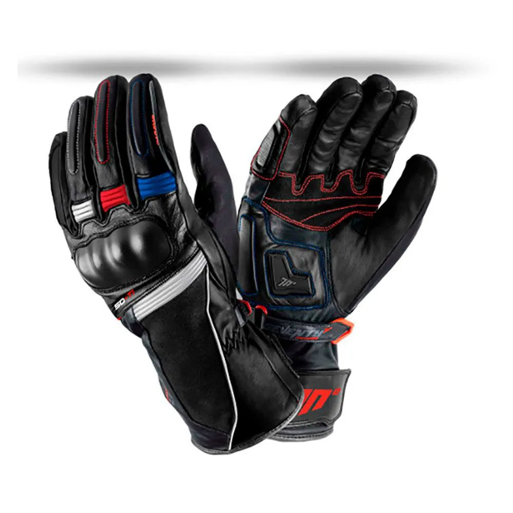 SEVENTY DEGREES SD-T1 GUANTE DE MOTO INVIERNO TOURING HOMBRE NEGRO ROJO AZUL