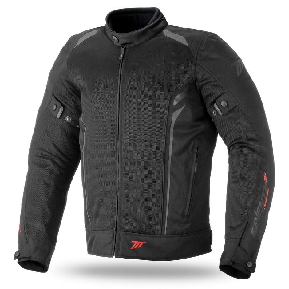 SEVENTY DEGREES SD-JT32 CHAQUETA DE MOTO VERANO TOURING HOMBRE NEGRO GRIS