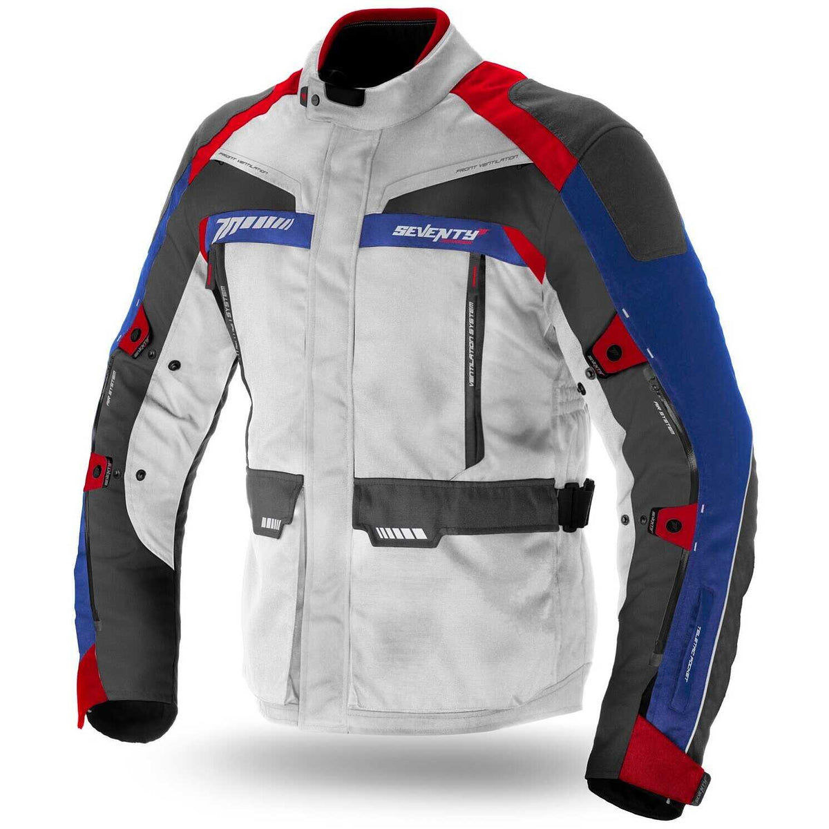 SEVENTY DEGREES SD-JT43 CHAQUETA DE MOTO INVERNO TOURING HOMBRE HEILO ROJO AZUL