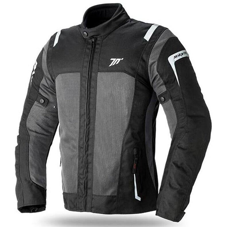 SEVENTY DEGREES SD-JT46 CHAQUETA DE MOTO VERANO TOURING MUJER NEGRO GRIS