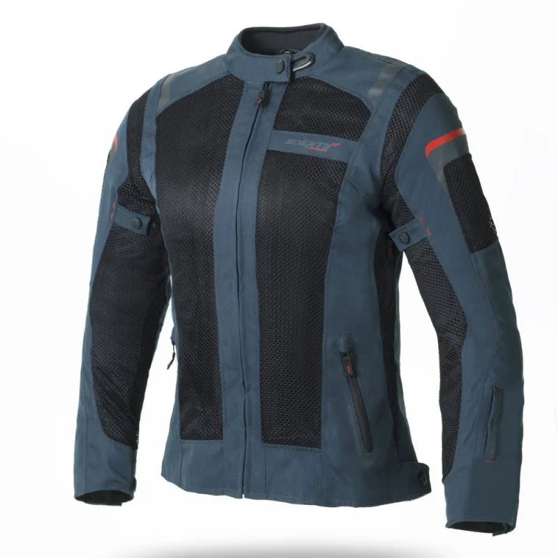SEVENTY DEGREES SD-JT58 CHAQUETA DE MOTO VERANO TOURING MUJER AZUL MARINO NEGRO