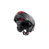 CASCO DESDE MOD X21 DESAFIANTE C PL.D TEMPERAMENTO NEGRO-MT ROJO