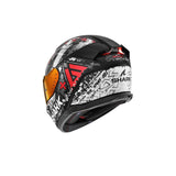 SHARK SKWAL I3 HELLCAT CASCO DE MOTO NEGRO MATE CROMADO ROJO