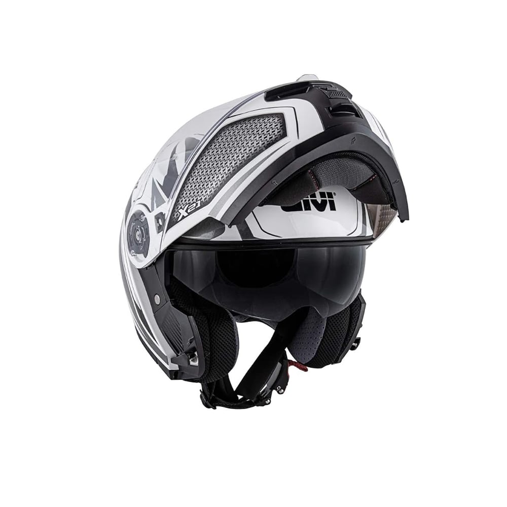 GIVI - CASCO X21 DEAFIADORA TEMBLAR BLANCO TITANIO NEGRO