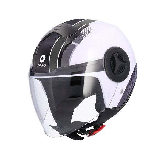 Casque de moto jet Shiro Athens Delphi gris