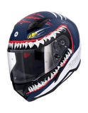 SHIRO CASCO HUNTER SHARK DARK BLUE MATE