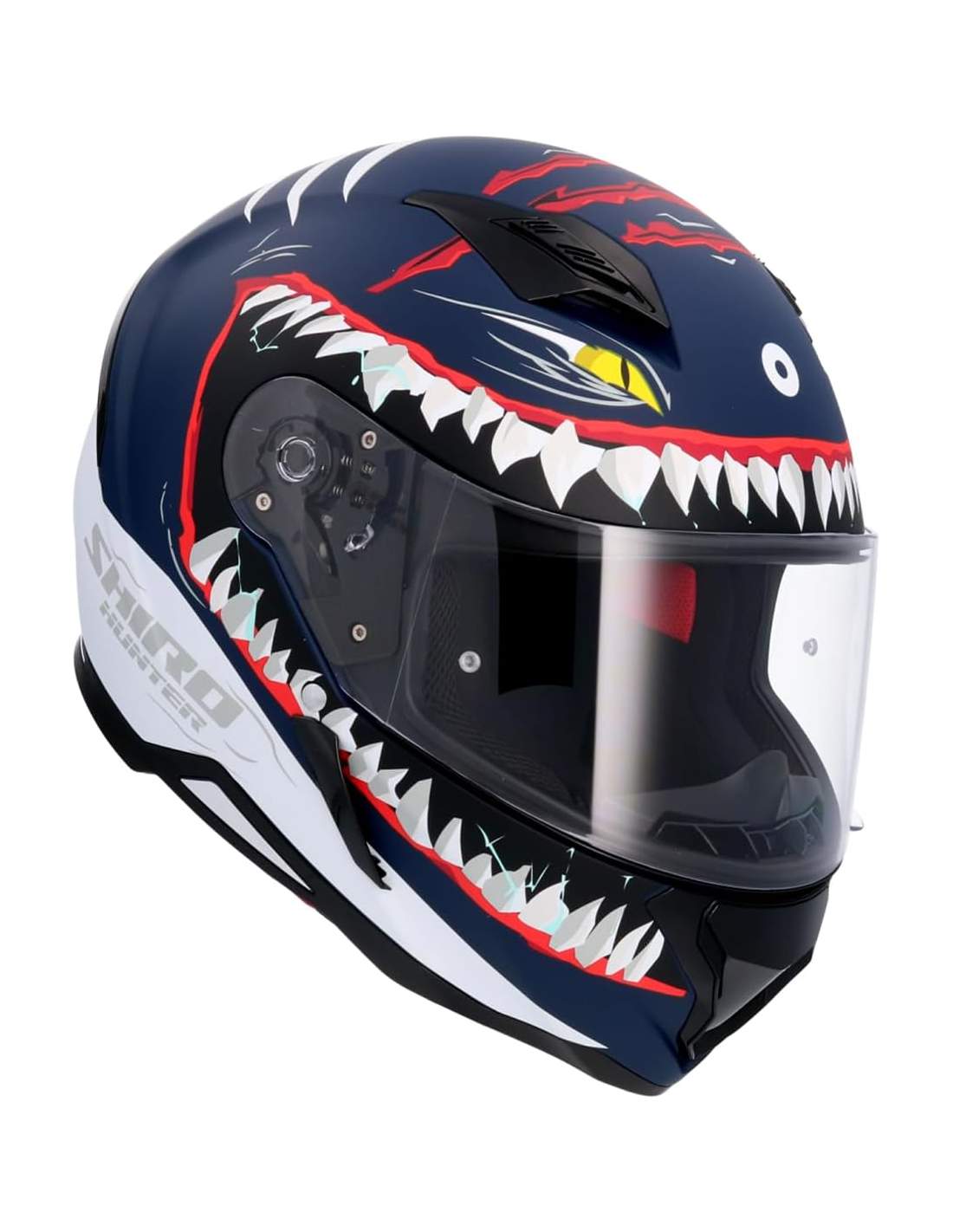 SHIRO CASCO HUNTER SHARK DARK BLUE MATE