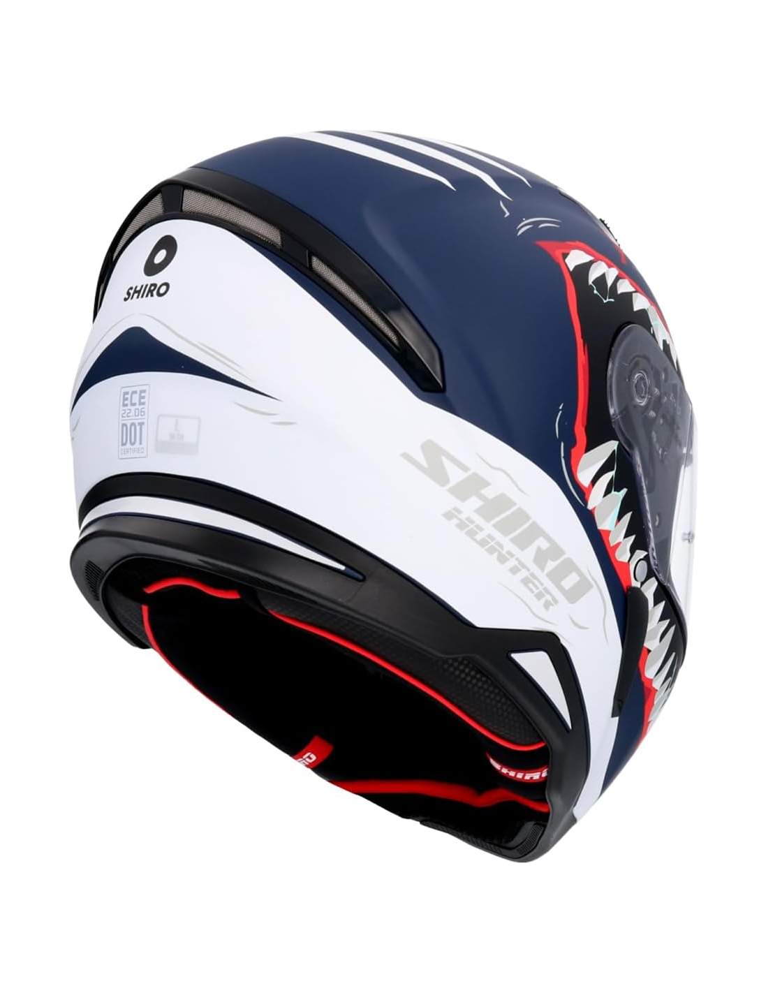 SHIRO CASCO HUNTER SHARK DARK BLUE MATE