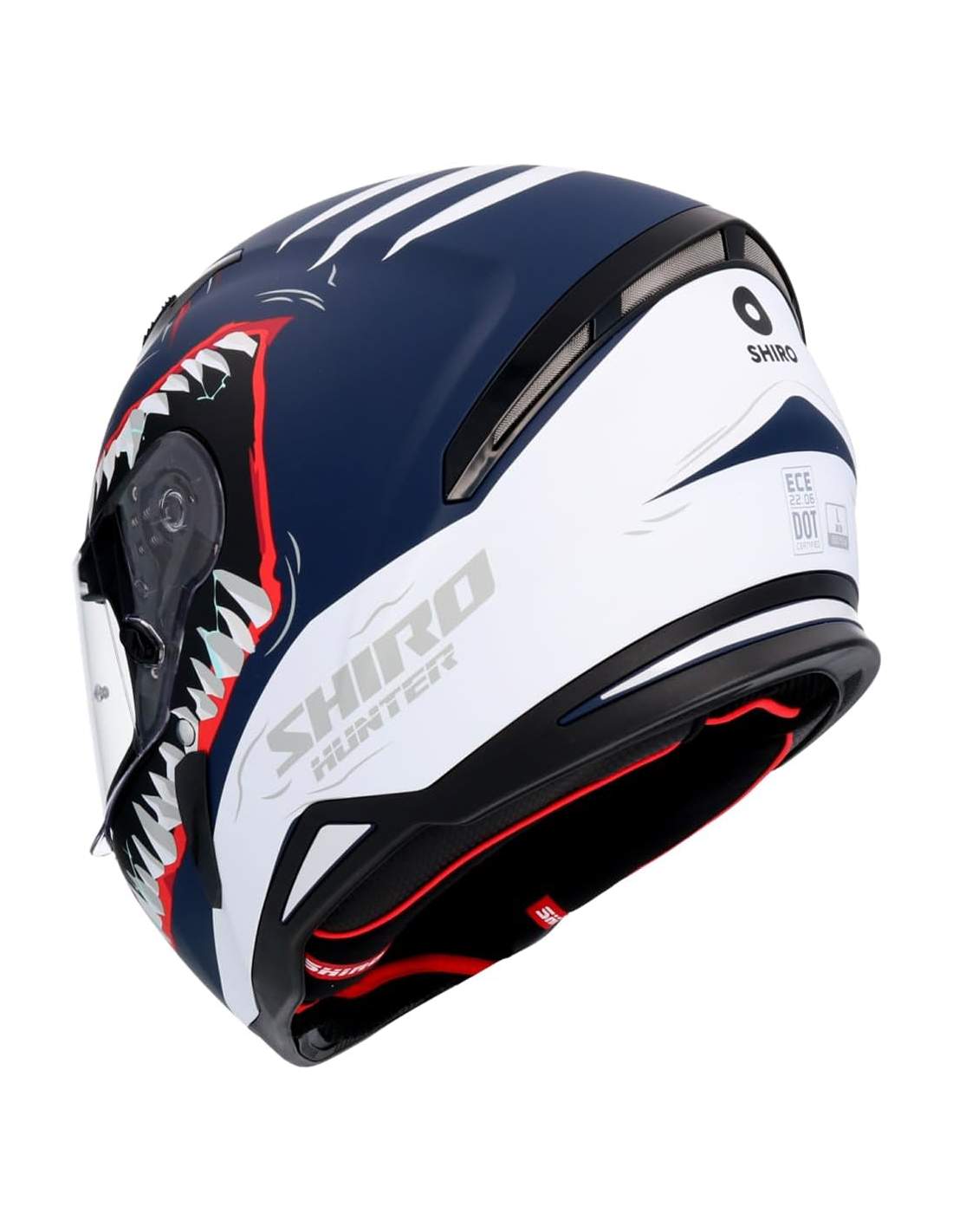 SHIRO CASCO HUNTER SHARK DARK BLUE MATE