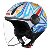SMK CASCO JET LAMINAR STARZ DECORADO BRILLO (GL654)