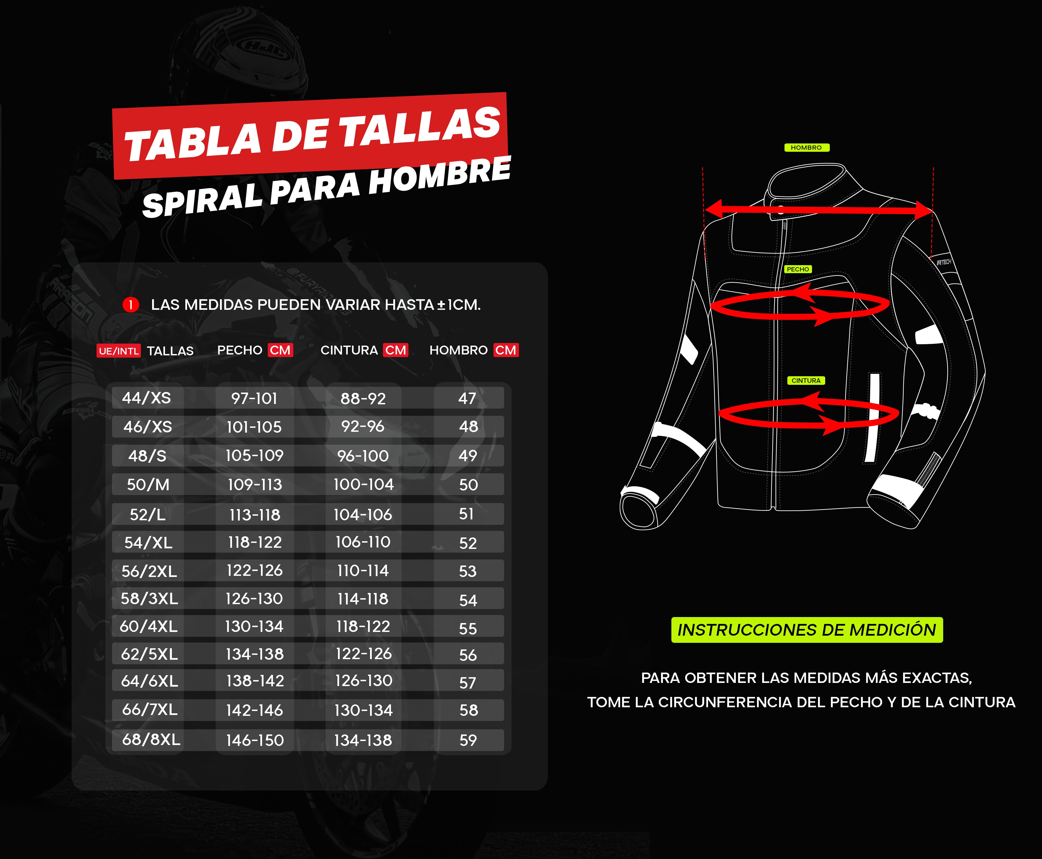 R-TECH SPIRAL MESH CHAQUETA DE MOTO DE HOMBRE TEXTIL NEGRO AMARILLO TALLA